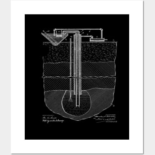 method and apparatus for mining salt Vintage Patent Hand Drawing Posters and Art